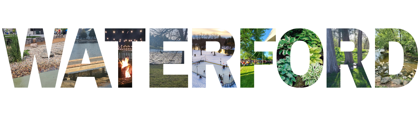 Waterford Letters cutouts of scenery